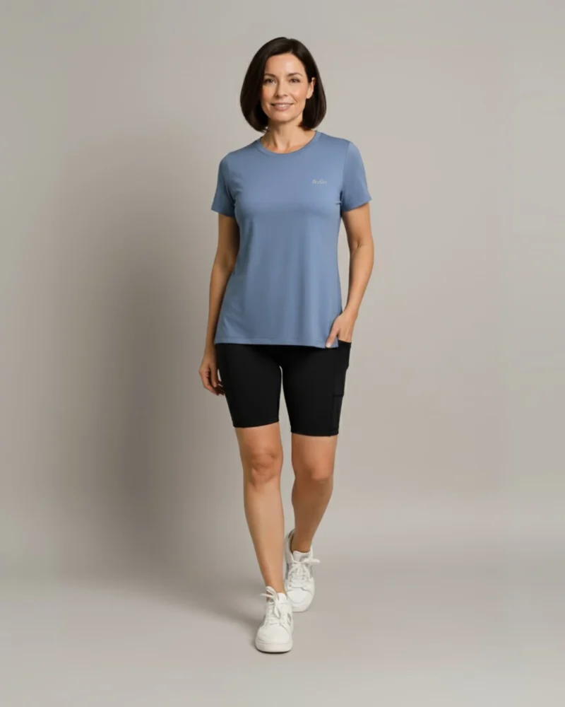 Blusa Alongada - Celeste