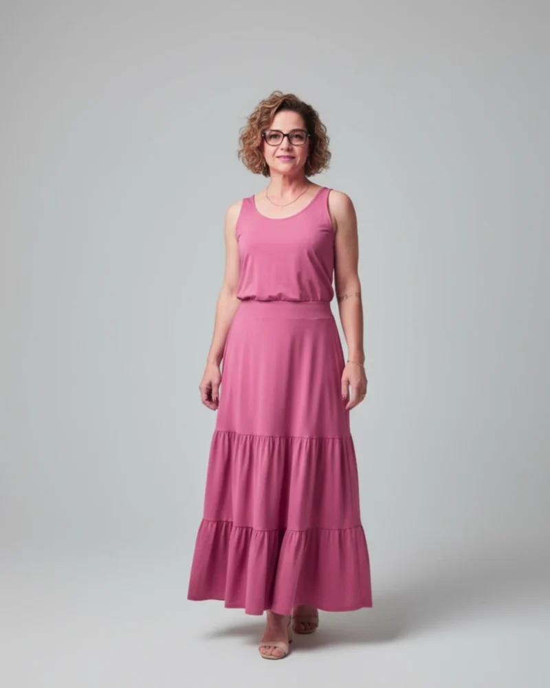 Saia 3 Marias - Rosa Chá