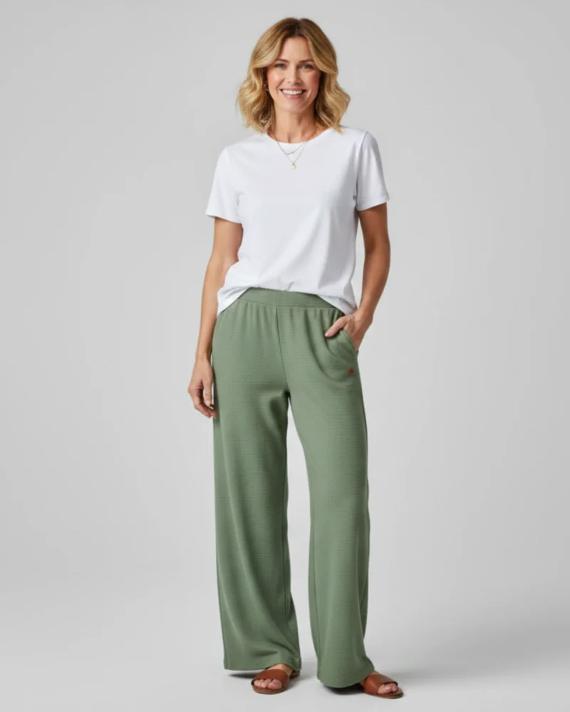 Calça Pantalona Confy - Verde Cacto