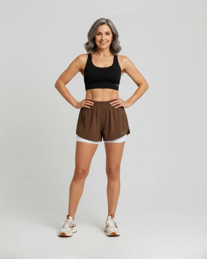 Short NexOne Duplo - Marrom