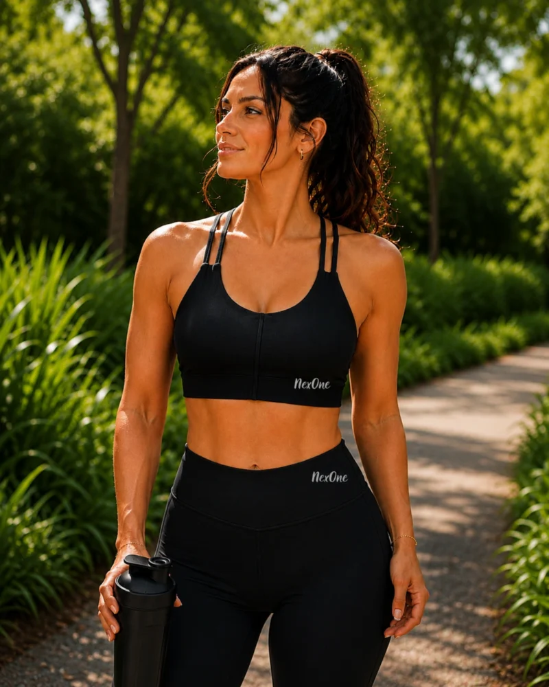 Top NexOne Preto Alças Finas
